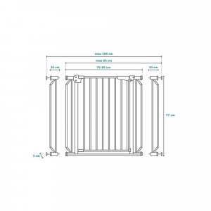 Barrière de sécurité truus slim gris Lionelo
