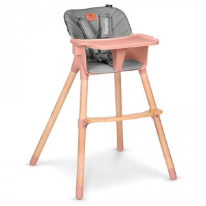 Chaise haute évolutive koen pink rose Lionelo