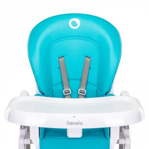 Chaise haute linn plus turquoise Lionelo