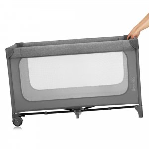 Lit parapluie jasmin easy fold grey stone Lionelo