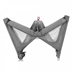 Lit parapluie jasmin easy fold grey stone Lionelo