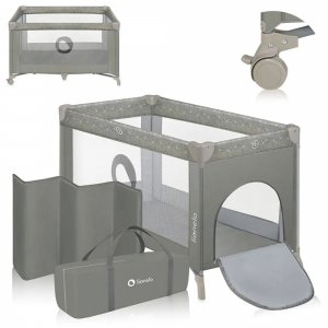 Lit parapluie bébé stefi 2 en 1 pliable beige sand Lionelo