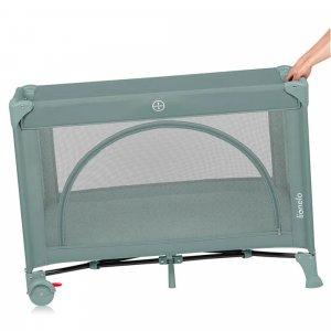 Lit parapluie bébé laura compact 2 en 1 green sage Lionelo