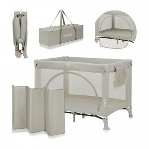 Lit parapluie bébé laura compact 2 en 1 beige sand Lionelo