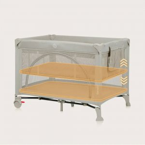 Lit parapluie bébé laura compact 2 en 1 beige sand Lionelo