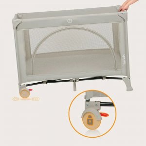 Lit parapluie bébé laura compact 2 en 1 beige sand Lionelo