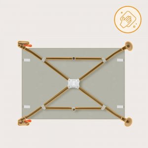 Lit parapluie bébé laura compact 2 en 1 beige sand Lionelo