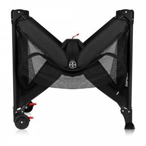 Lit parapluie bébé laura compact 2 en 1 black carbon Lionelo