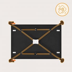 Lit parapluie bébé laura compact 2 en 1 black carbon Lionelo