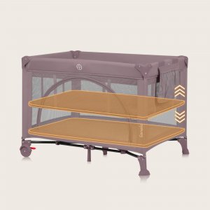 Lit parapluie bébé laura compact 2 en 1 pink nude Lionelo