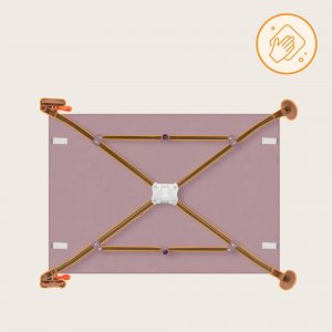 Lit parapluie bébé laura compact 2 en 1 pink nude Lionelo