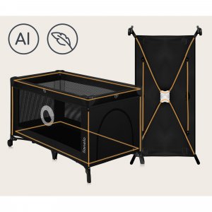 Lit parapluie bébé stefi - black carbon Lionelo