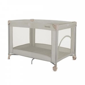 Lit parapluie bébé amelie compact avec matelas beige sand Lionelo