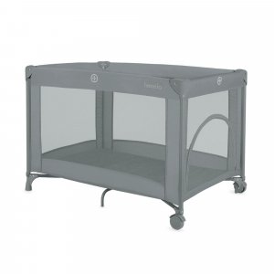 Lit parapluie bébé amelie compact avec matelas grey concrete Lionelo