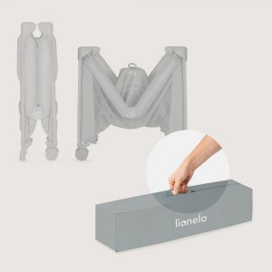 Lit parapluie bébé amelie compact avec matelas grey concrete Lionelo