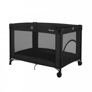 Lit parapluie bébé amelie compact avec matelas black carbon Lionelo