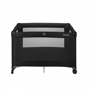 Lit parapluie bébé amelie compact avec matelas black carbon Lionelo