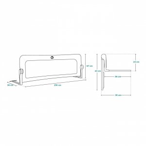 Barrière de lit hanna grey Lionelo