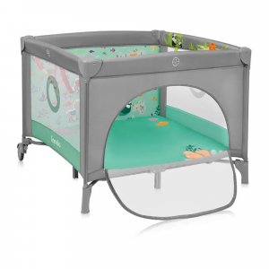Parc bébé mille plus 100x100 cm pliable avec matelas grey green Lionelo