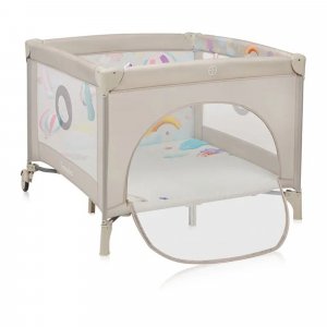 Parc bébé mille plus 100x100 cm pliable avec matelas grey beige Lionelo