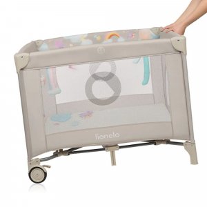 Parc bébé mille plus 100x100 cm pliable avec matelas grey beige Lionelo
