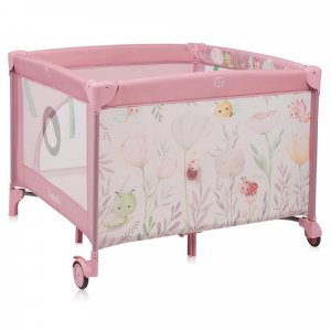 Parc bébé mille plus 100x100 cm pliable avec matelas pink Lionelo