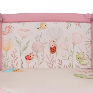 Parc bébé mille plus 100x100 cm pliable avec matelas pink Lionelo