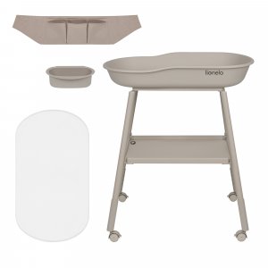 Matelas à langer en caoutchouc pour enfants rosie beige sand Lionelo
