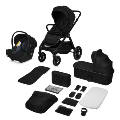 Poussette trio layla + nacelle + coque black onyx