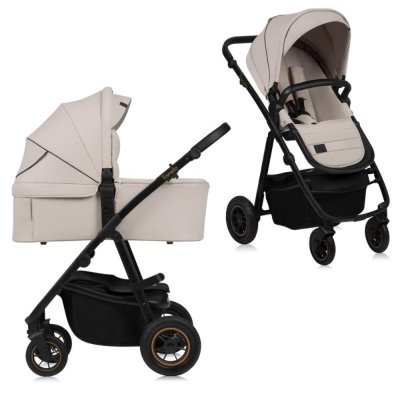 Poussette duo amber + nacelle beige sand