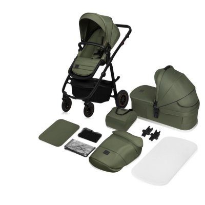 Poussette duo amber + nacelle green forest