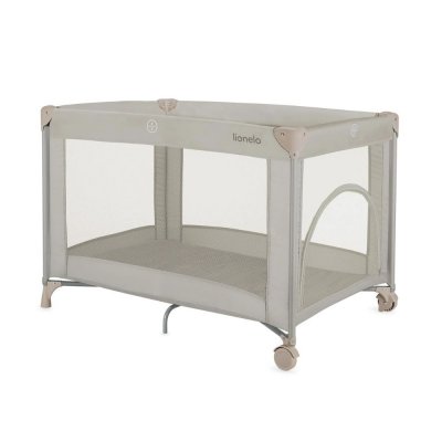 Lit parapluie bébé amelie compact avec matelas beige sand