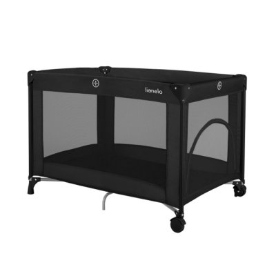 Lit parapluie bébé amelie compact avec matelas black carbon