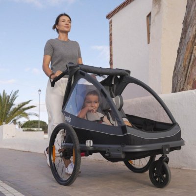 Remorque à vélo cama grey graphite