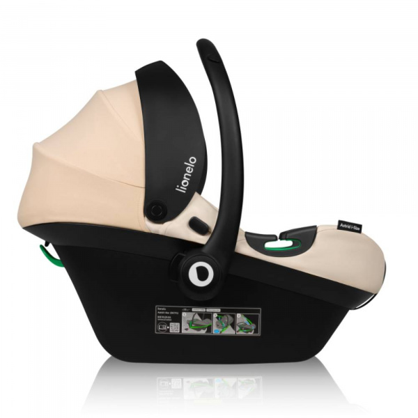 Le siège-auto astrid i-size set beige sand avec base isofix Lionelo