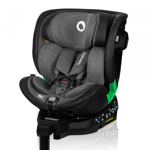 Siège-auto bébé i-size harmony grey graphite leather Lionelo