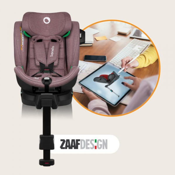 Siège-auto bébé i-size harmony pink mauve bamboo Lionelo