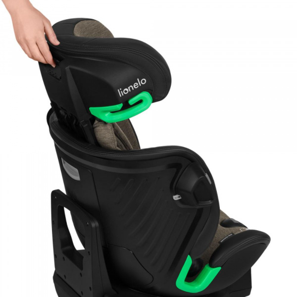 Siège-auto bébé i-size harmony green olive leather Lionelo