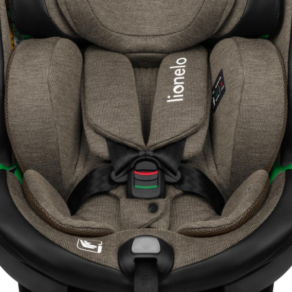 Siège-auto bébé i-size harmony green olive leather Lionelo