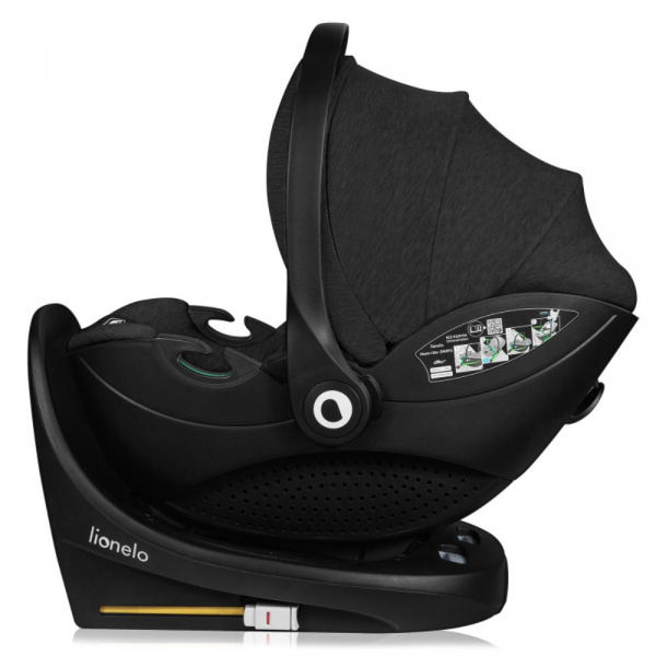 Siège-auto bébé moxie i-size set black carbon Lionelo