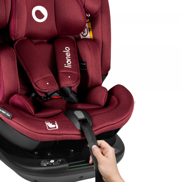 Siège-auto bébé bastiaan rwf i-size rouge burgundy Lionelo