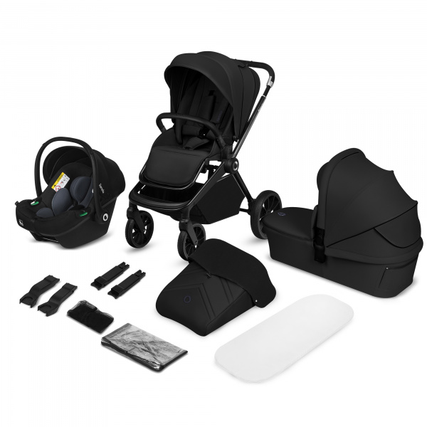 Poussette mika plus 3in1 black onyx Lionelo