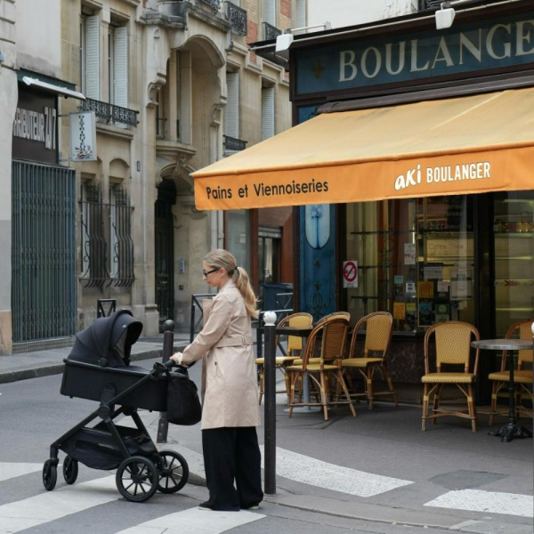 Poussette duo layla + nacelle black onyx Lionelo