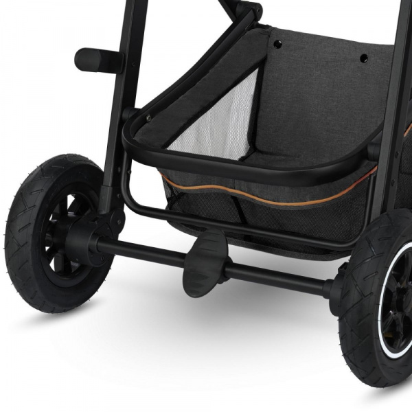 Poussette trio amber + nacelle + coque grey graphite Lionelo