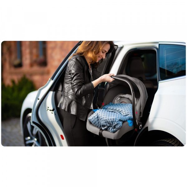 Poussette trio amber + nacelle + coque grey graphite Lionelo