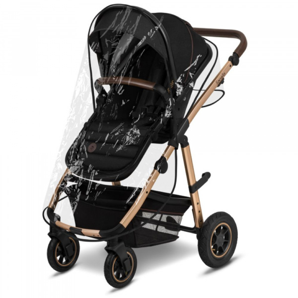 Poussette trio amber + nacelle + coque black onyx Lionelo