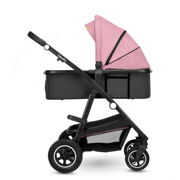 Poussette duo amber + nacelle pink Lionelo
