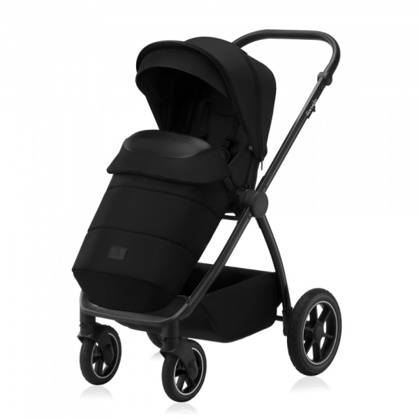Poussette trio meril + nacelle + coque black onyx Lionelo