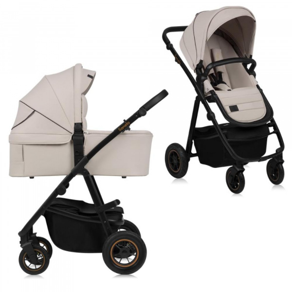Poussette duo amber + nacelle beige sand Lionelo