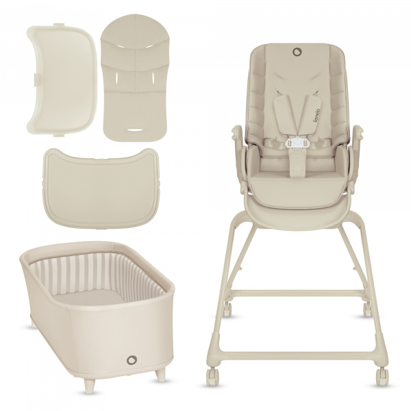 Chaise haute maddie set beige Lionelo